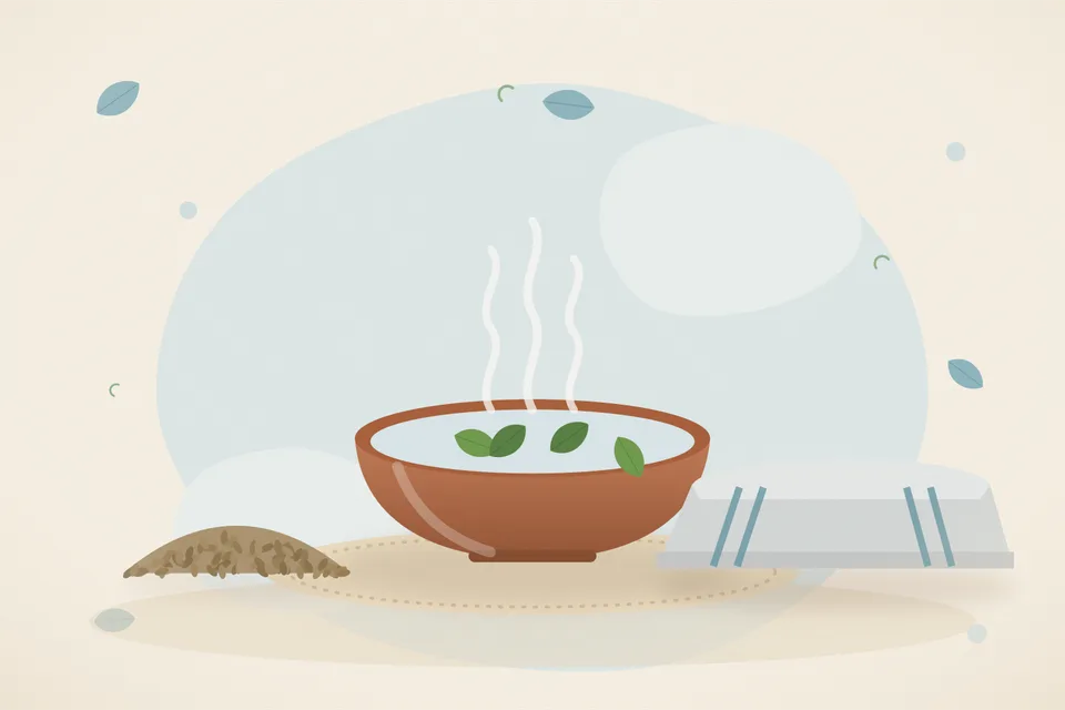 Illustrated still life with ajwain seeds.