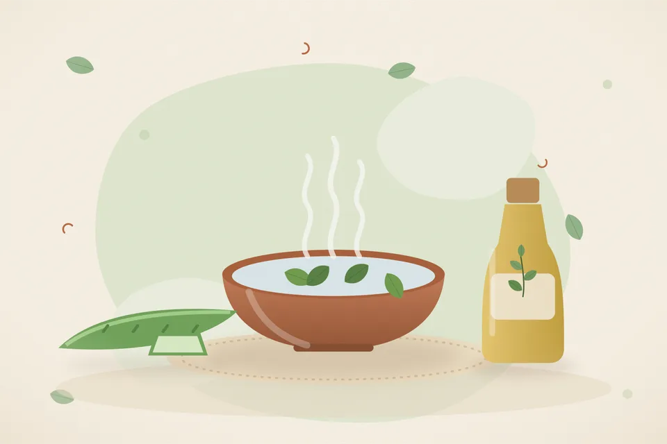 Illustrated still life with aloe vera.
