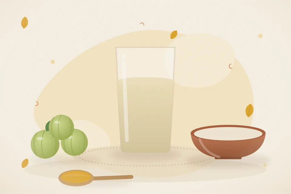 Illustrated still life with amla.