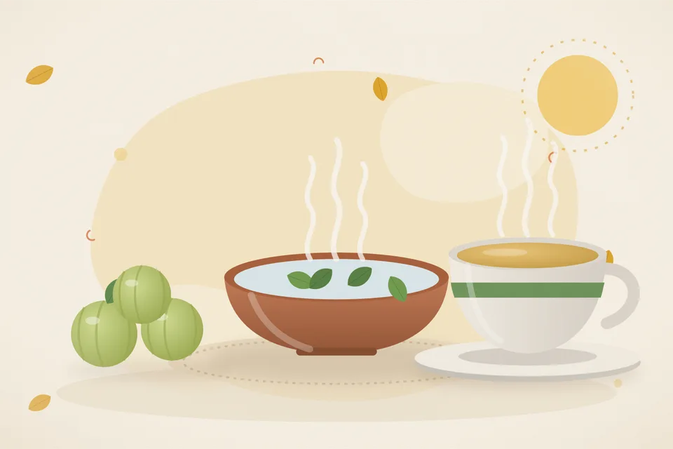Illustrated still life with amla.
