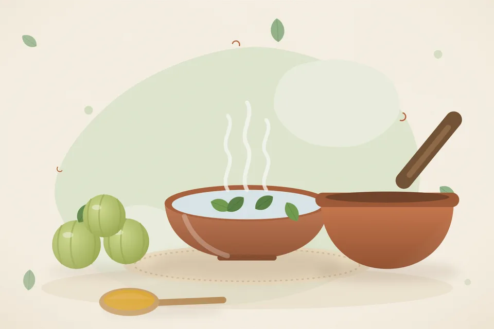 Illustrated still life with amla.