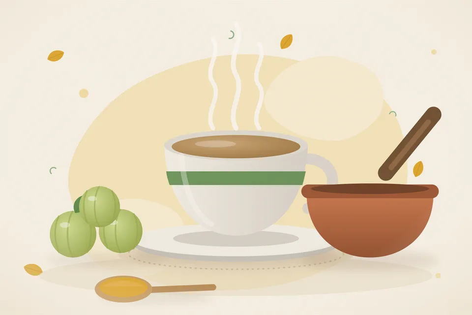 Illustrated still life with amla.