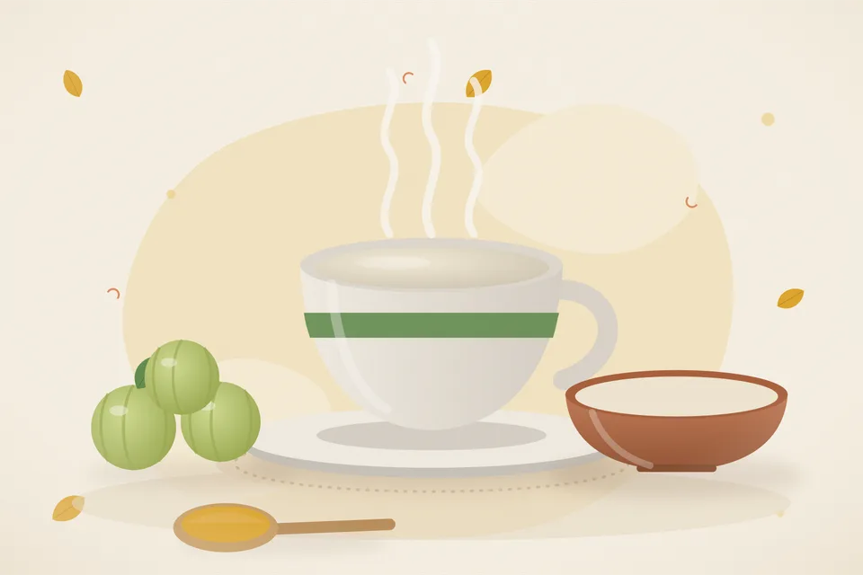 Illustrated still life with amla.