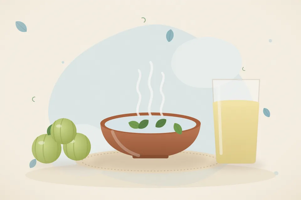 Illustrated still life with amla.