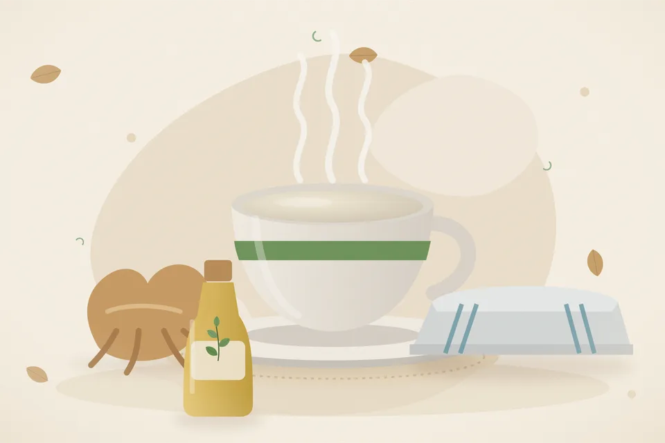 Illustrated still life with ashwagandha root.