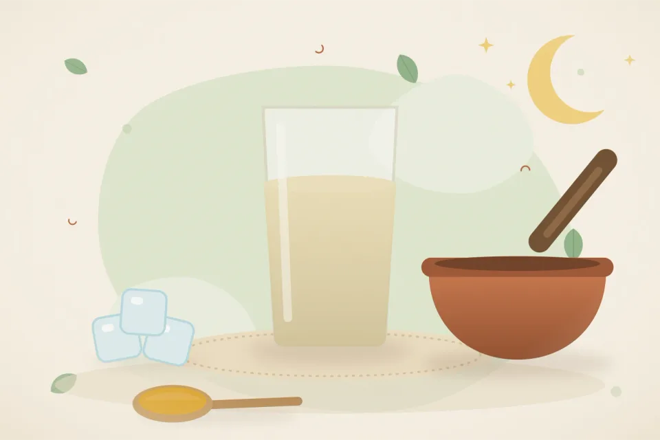 Illustrated still life with ice.