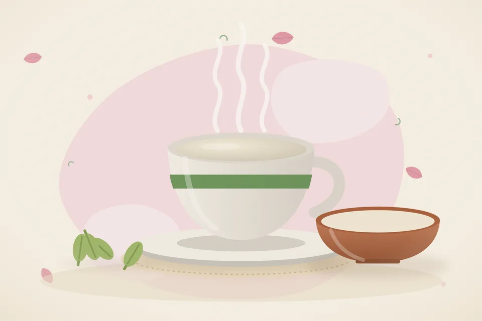 Illustrated still life with cardamom.