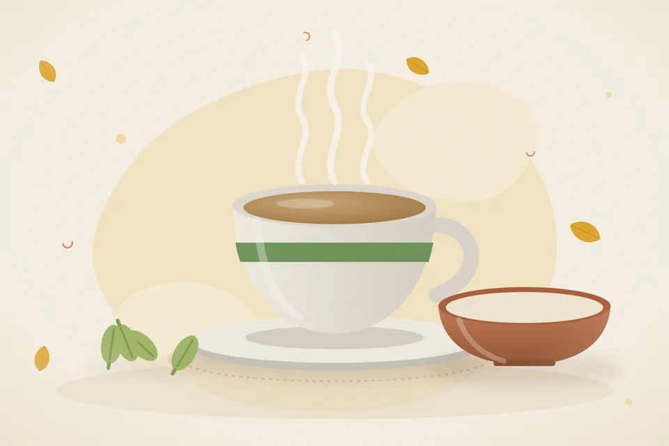 Illustrated still life with cardamom.
