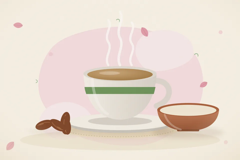 Illustrated still life with dates.