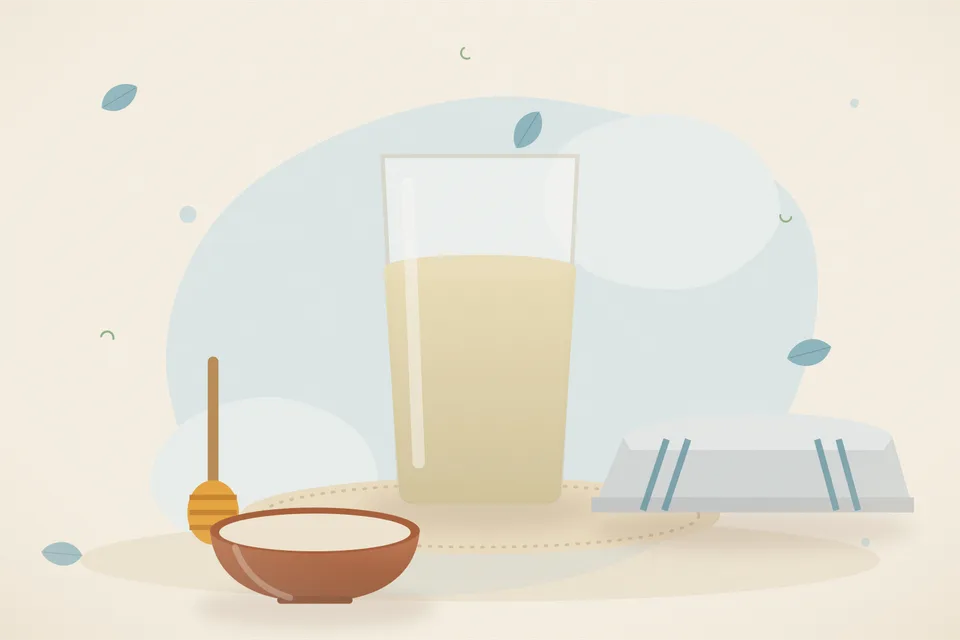 Illustrated still life with honey.