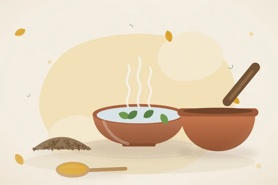 Illustrated still life with cumin seeds.