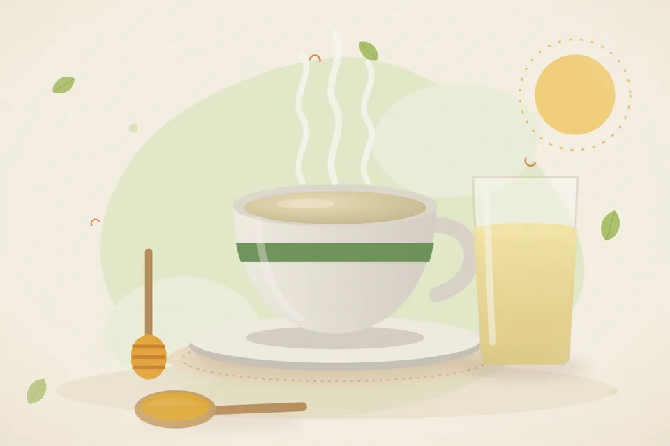 Illustrated still life with honey.