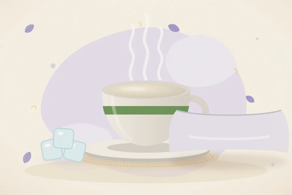 Illustrated still life with ice.