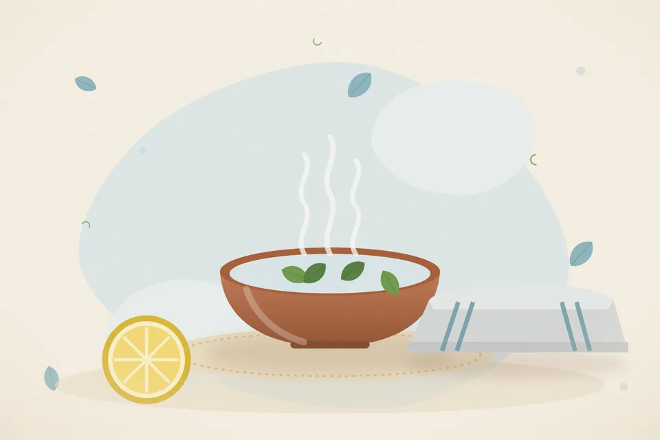 Illustrated still life with lemon.