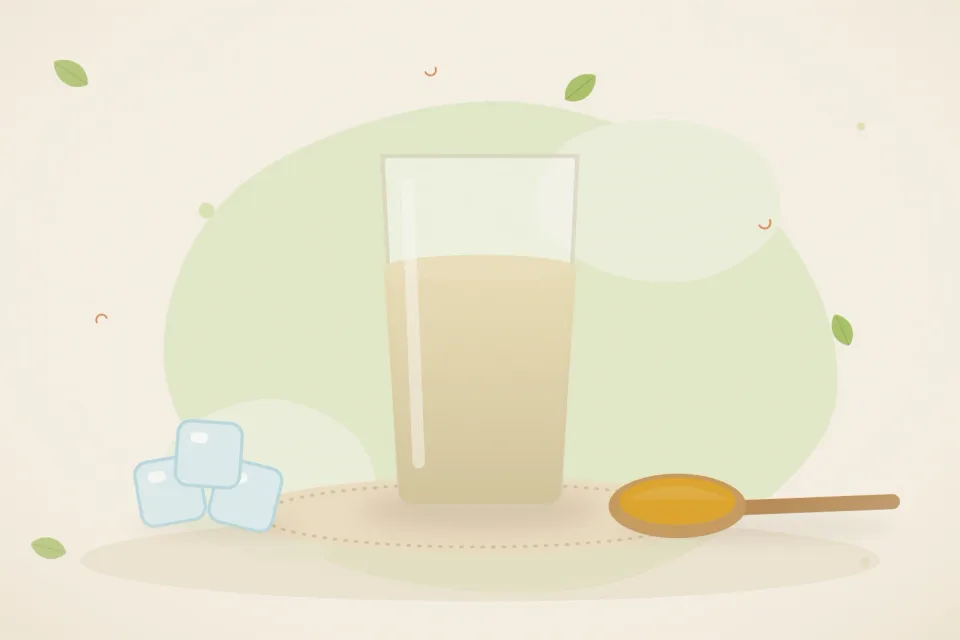 Illustrated still life with ice.