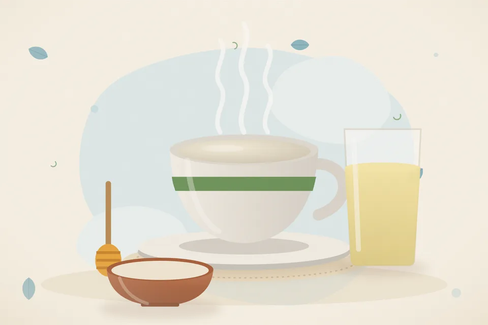 Illustrated still life with honey.