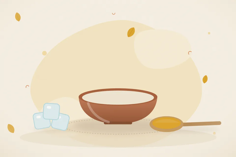Illustrated still life with ice.
