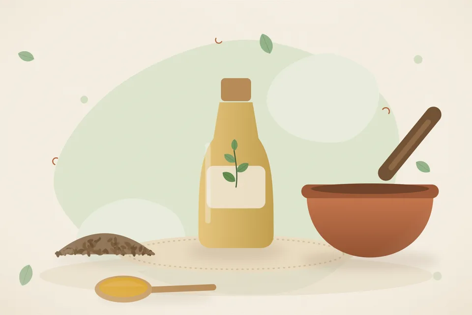 Illustrated still life with cumin seeds.