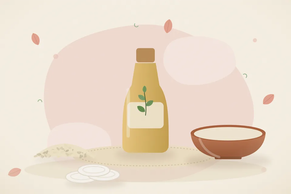 Illustrated still life with sesame seeds.