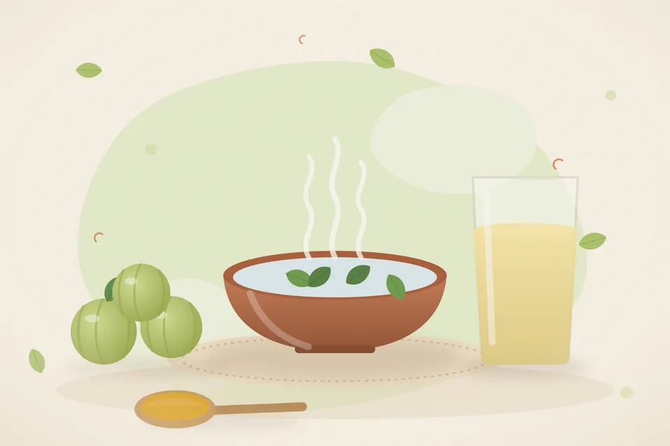 Illustrated still life with amla.