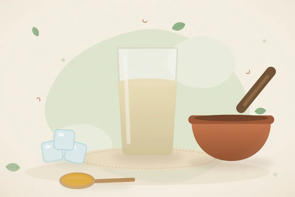 Illustrated still life with ice.