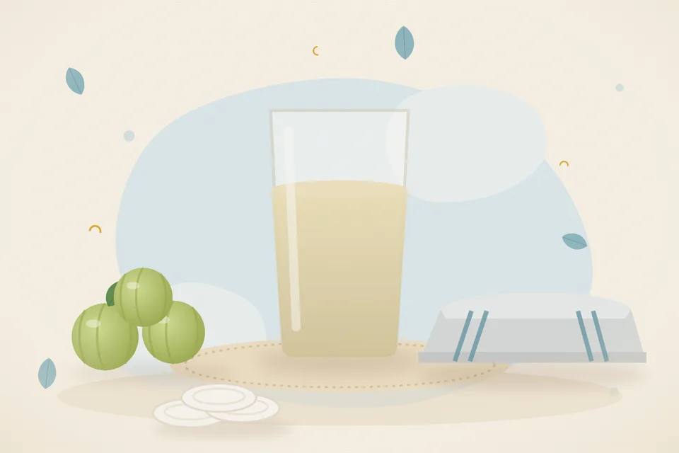 Illustrated still life with amla.