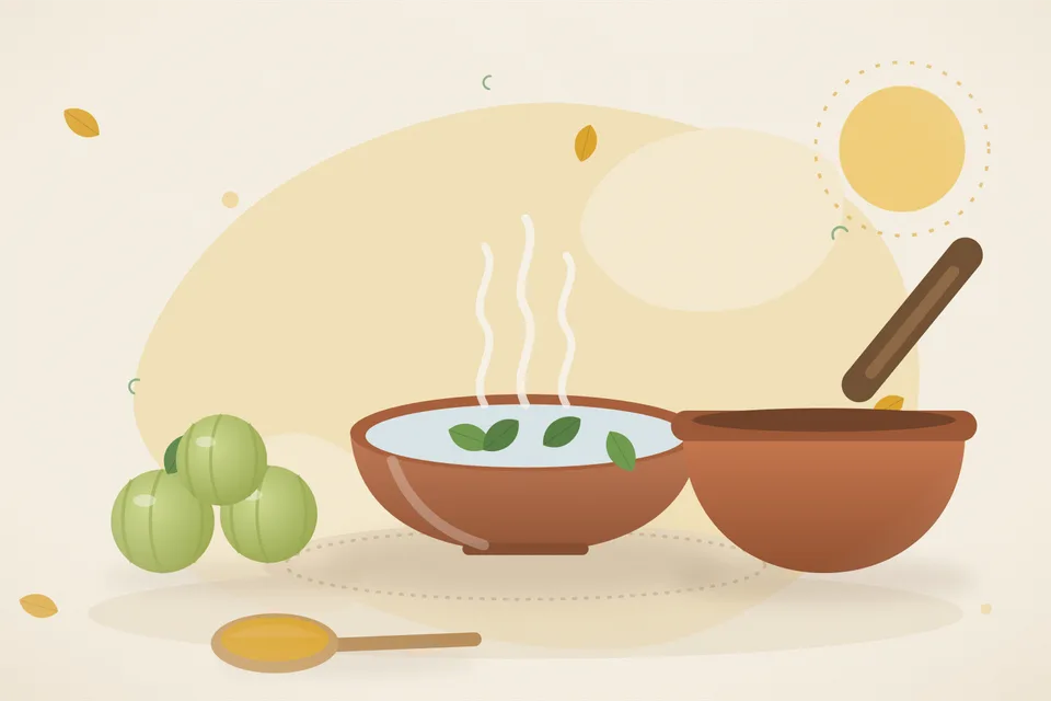 Illustrated still life with amla.