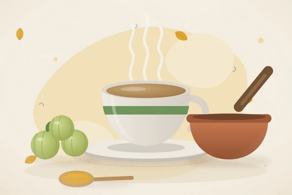 Illustrated still life with amla.