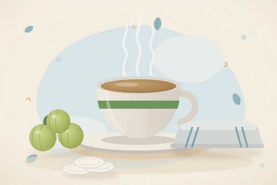 Illustrated still life with amla.