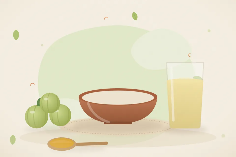 Illustrated still life with amla.