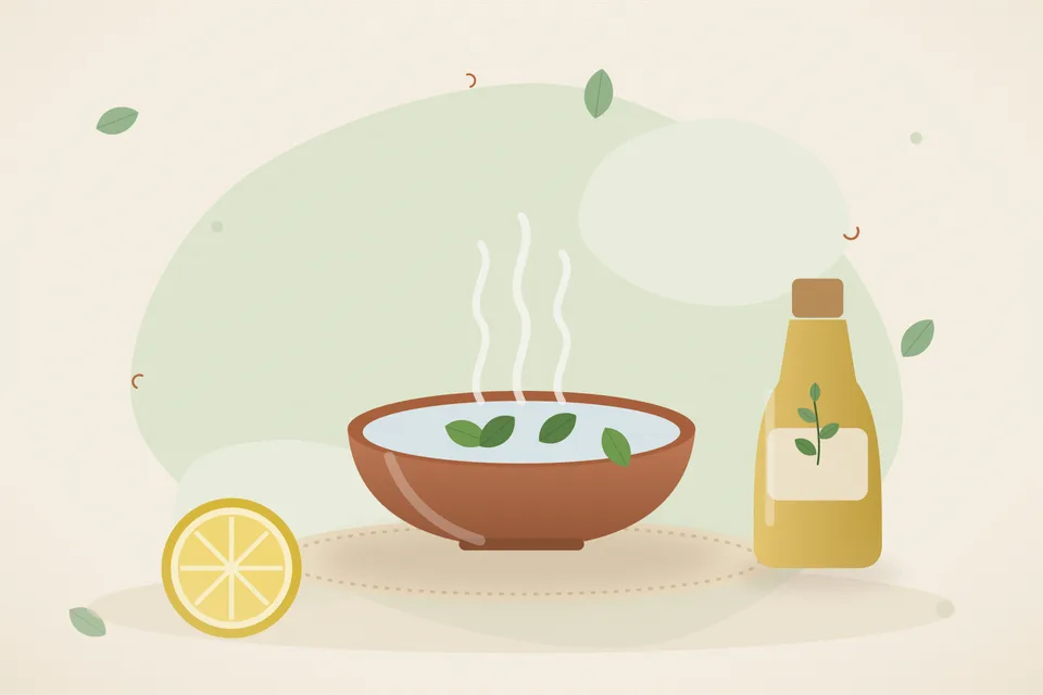 Illustrated still life with lemon.