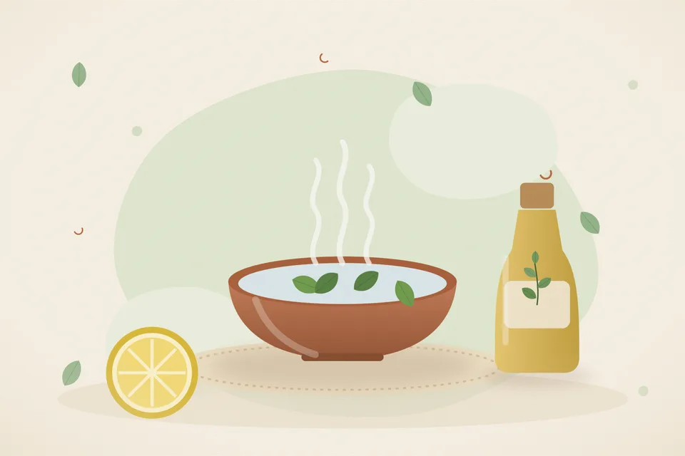 Illustrated still life with lemon.