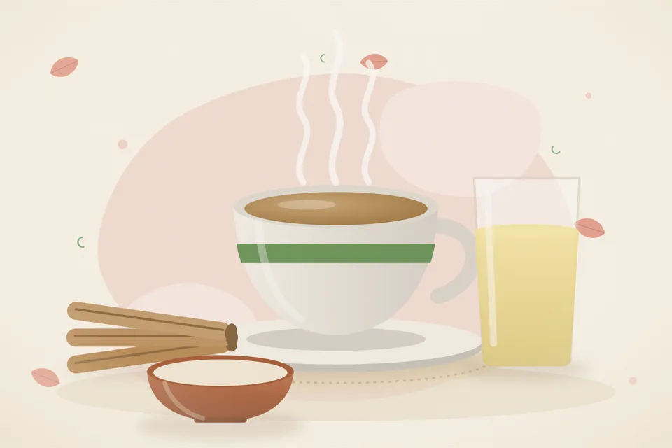 Illustrated still life with mulethi root.
