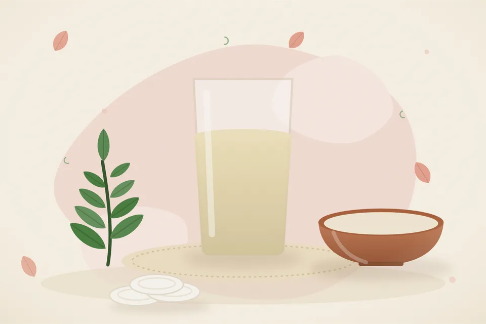 Illustrated still life with neem leaves.