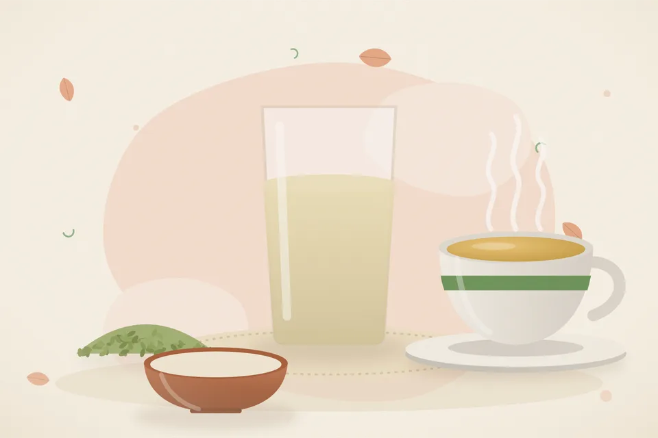 Illustrated still life with fennel seeds.