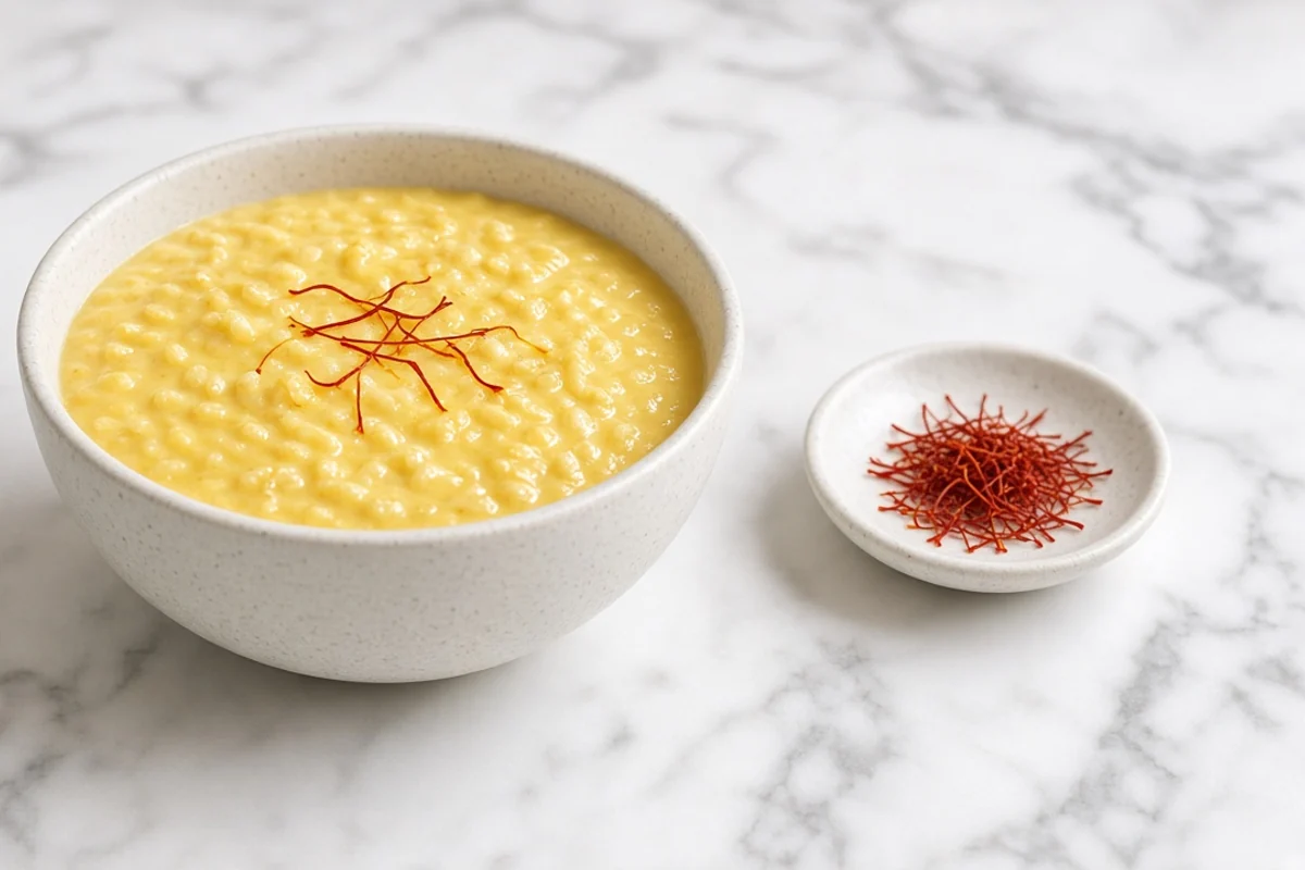 Illustrated still life with saffron, ice.
