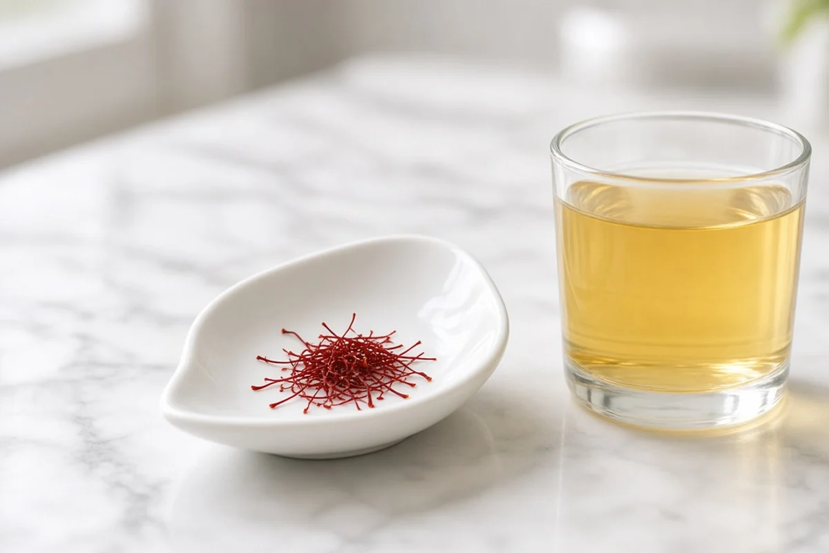 Illustrated still life with saffron.