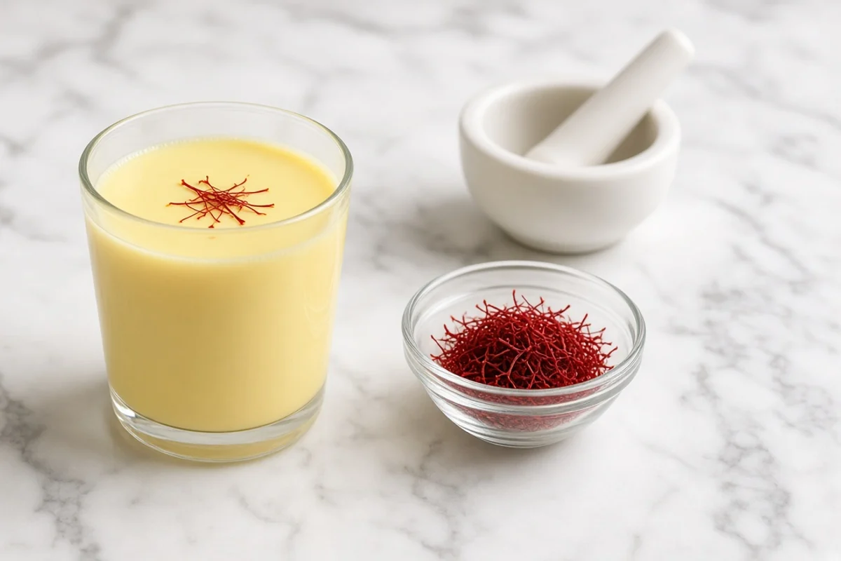 Illustrated still life with saffron.